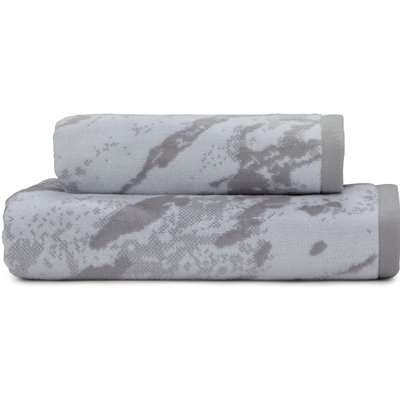 Grey Marble Bath Towel Grey