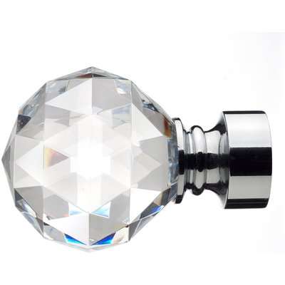 Mix and Match 28mm Faceted Finials Silver