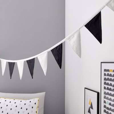 Multicoloured Bunting Black and white