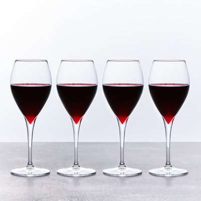 Set of 4 Red Wine Glasses Clear