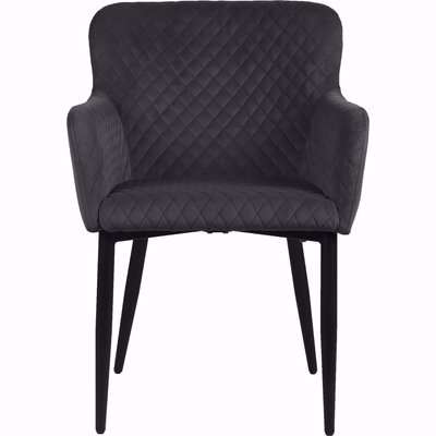 Montreal Velvet Charcoal Carver Dining Chair Charcoal