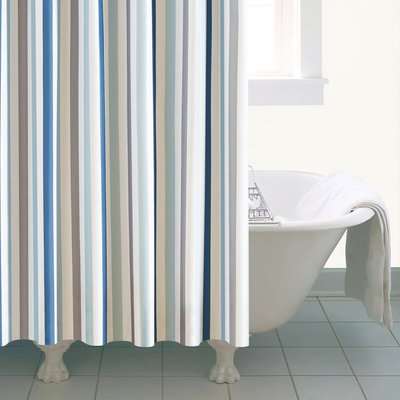 Nautical Bold Stripe XL Shower Curtain Blue