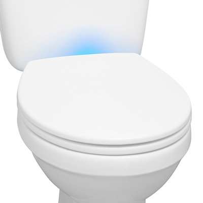 Night Light Toilet Seat White