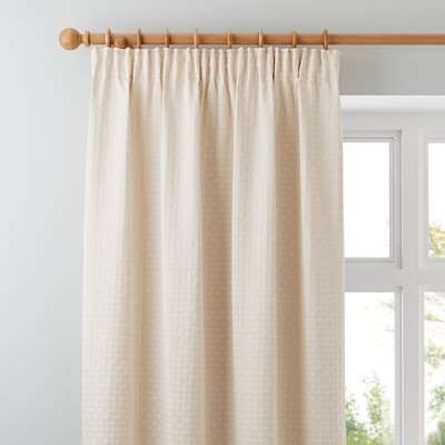 Omega Natural Pencil Pleat Curtains Brown