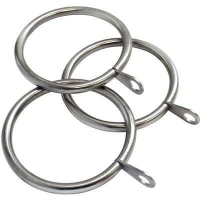 Pack of 12 Holford Curtain Rings Satin Silver