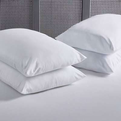 Pack of 4 Extra Full Duck Feather Pillows White
