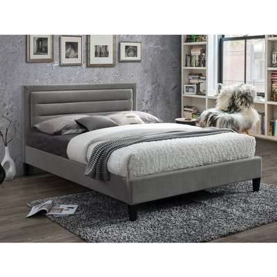 Picasso Grey Fabric Bed Frame Grey