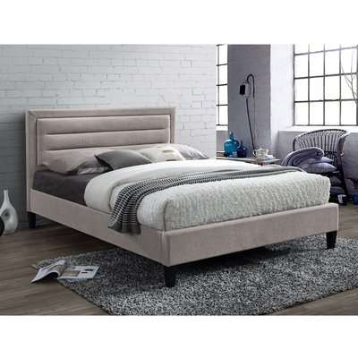 Picasso Biscuit Fabric Bed Frame Mink