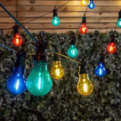 20 Premium Festoon Multicolour LED String Light Bulbs MultiColoured
