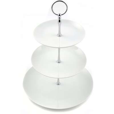 Purity 3 Tier Cake Stand White