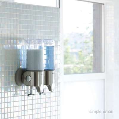 simplehuman Double Shower Soap Pump Steel