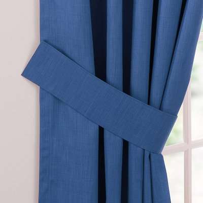 Solar Blue Curtain Tiebacks Blue