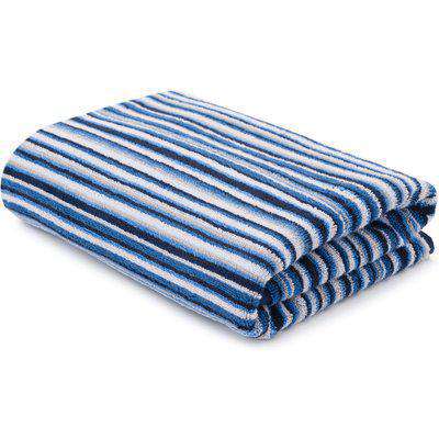 Stripes Blue Bath Sheet Blue/White