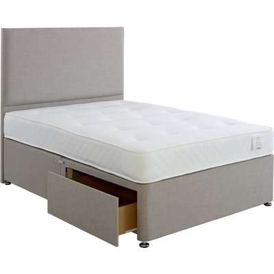 Superior Comfort Divan Bed with Mattress Grey