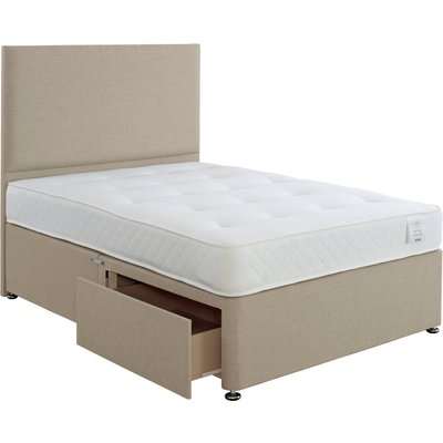 Superior Comfort Divan Bed with Mattress Beige