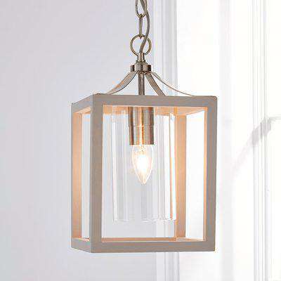 Tove Wooden 1 Light Pendant Ceiling Fitting Grey