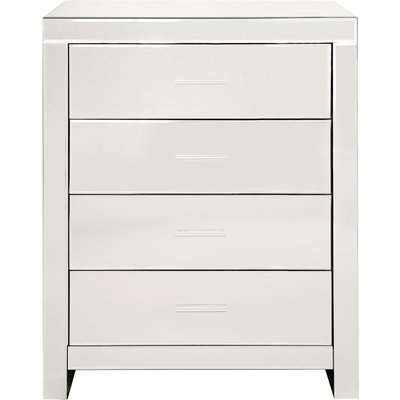 Venetian Mirrored 4 Drawer Chest Clear