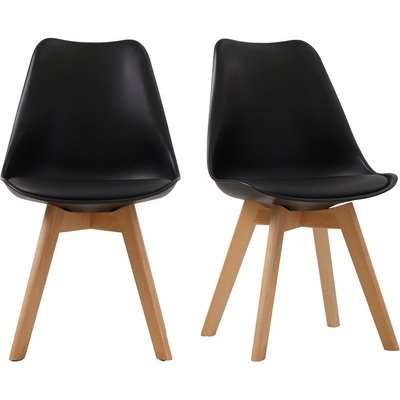 Vichy Set of 2 Dining Chairs Black