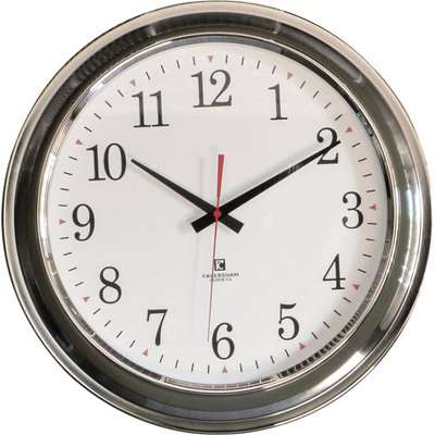 Marshfield Clock Chrome 41cm Chrome