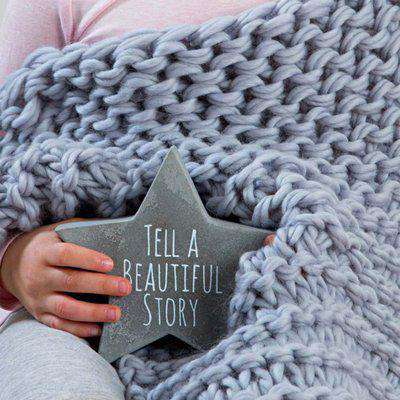 Wool Couture Amias Seal Baby Blanket Knitting Kit Grey