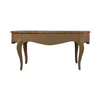 Alivar Oval Wood Marble Top Coffee Table