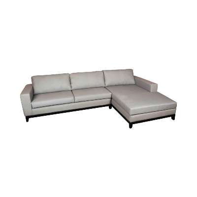 Cord Grey Linen Corner Sofa