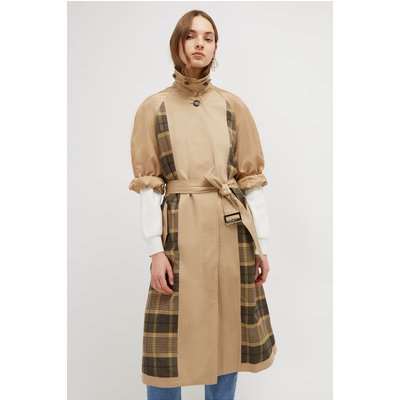 Anais Check Belted Trench - multi