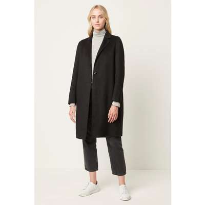 Anya Wool Single Breasted Coat - black