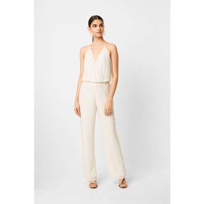 Clara Embellished Strappy Jumpsuit - winter white