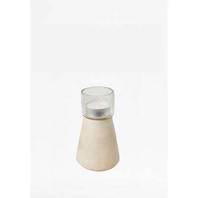 Small Sand Stoneware Candle - sand