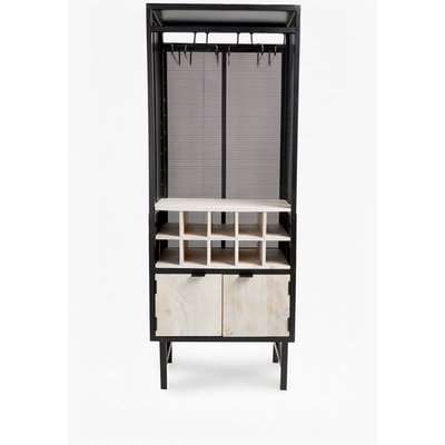 Wine Cabinet - black and natural