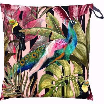 Toucan and Peacock Large 70cm Outdoor Floor Cushion Multi