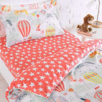Vintage Circus Fitted Bed Sheet Multicolour