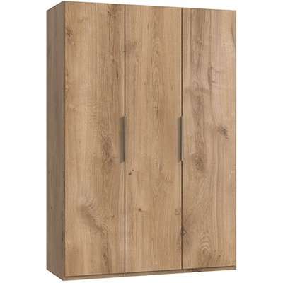 Alkes Wooden Wardrobe In Planked Oak With 3 Doors