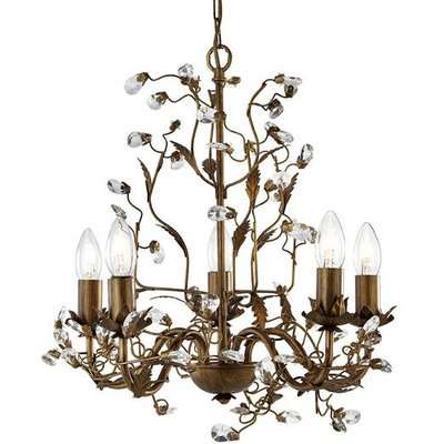 Almandite Chandelier Ceiling Light With Crystal Droplets