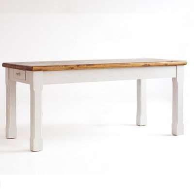 Boddem Dining Table In White Pine Cottage style