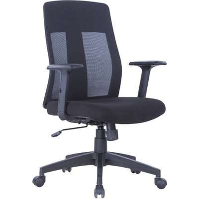 Laindon Mesh Office Chair In Black Finish With Fabric Seat