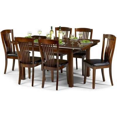 Calico Traditional Folding Wooden Dining Table In Mahogany