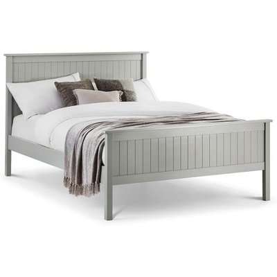 Madge Wooden Single Bed In Dove Grey Lacquered