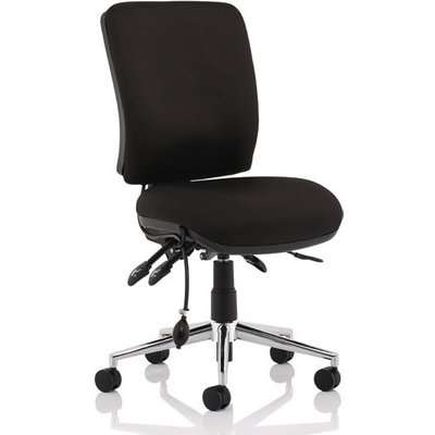 Chiro Fabric Medium Back Office Chair In Black No Arms