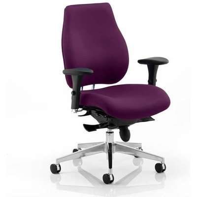 Chiro Plus Office Chair In Tansy Purple With Arms