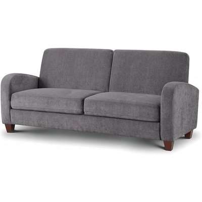 Varali Three Seater Fabric Sofa In Dusk Grey Chenille
