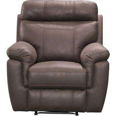 Colyton Fabric Recliner Sofa Chair In Brown Finish
