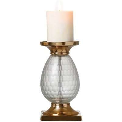 Cora Small Candle Holder In Brass Finish