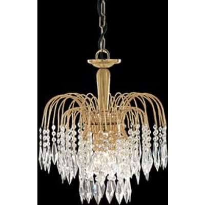 Crystal Lounge Waterfall Gold Plated Chandelier Ceiling Light