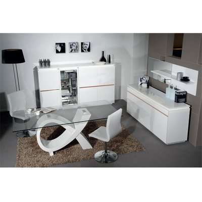 Elisa High Gloss White 6 Seater Dining Table And Chairs