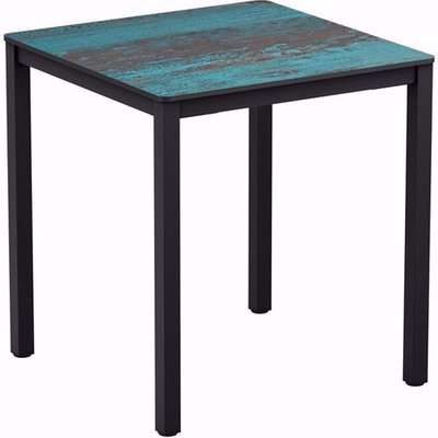 Extro Square 79cm Wooden Dining Table In Vintage Teal