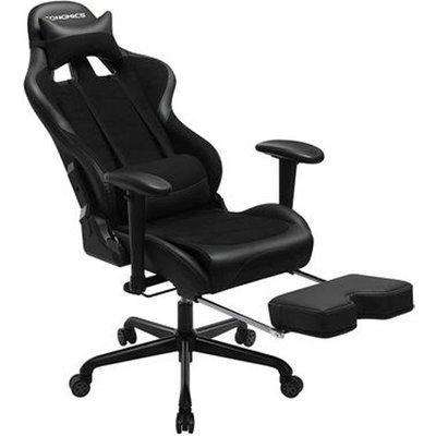 Grant Racing Style Gaming Chair With Footrest In Black