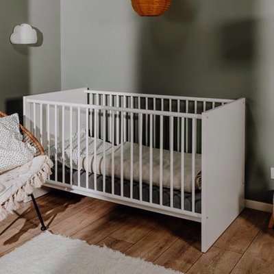 Hilary Wooden Baby Cot In White