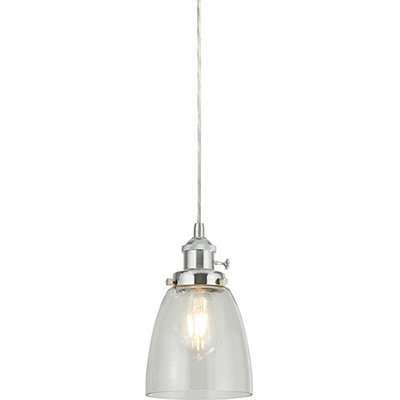 Island 1 Light Pendant Ceiling Light With Clear Glass